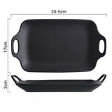 Baking oven-Ear heat resistant baking tray Black Long style 0 - Tophatter Daily Deals