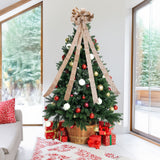 Champagne Gold Tree Top Bow with Long Streamer | Fabric Christmas Tree Topper Tree Decoration - Tophatter Daily Deals