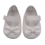 18 Inch American Girl Doll Shoes Solid Color Bow Shoes White 18 inches 0 - Tophatter Daily Deals