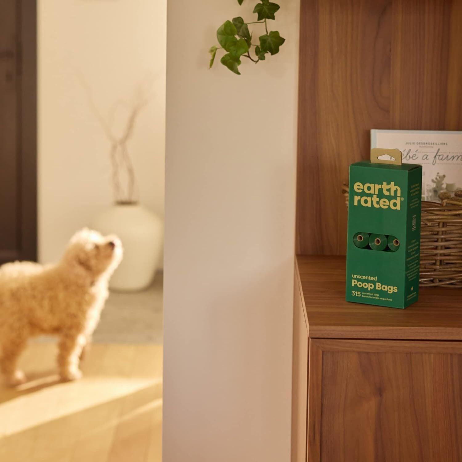 Dog Poo Bag Earth Rated- Poo Bag with Lavender Scented & Unscented Refill Rolls 315Pk Pet Products - Tophatter Daily Deals