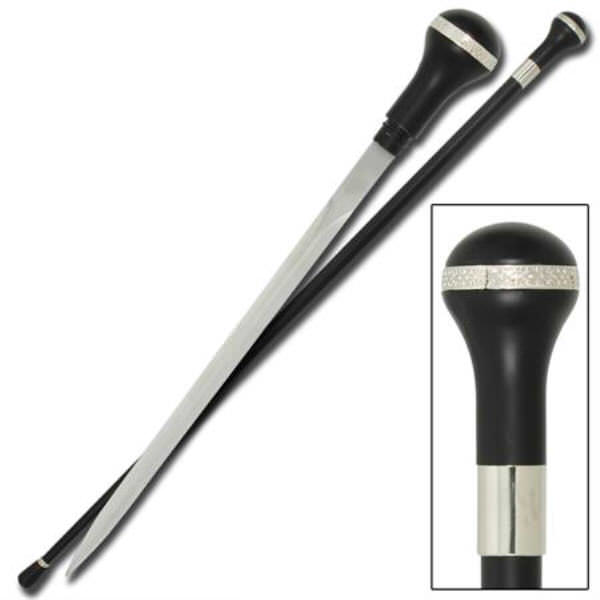 Gentlemen Classical Walking Black Cane Sword Collectible Weapons - Tophatter Daily Deals