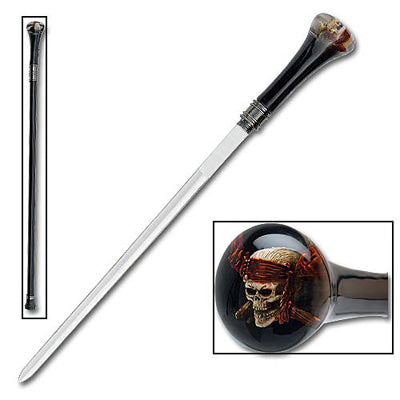 Raging Skull Cane Sword Pirate - TOPHATTER'S ARMORY DEALS Collectible Weapons - Tophatter Daily Deals