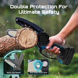 6-inch Cordless Mini Chainsaw – Handheld Electric, Lightweight, Battery-Powered Home Improvement - Tophatter Daily Deals