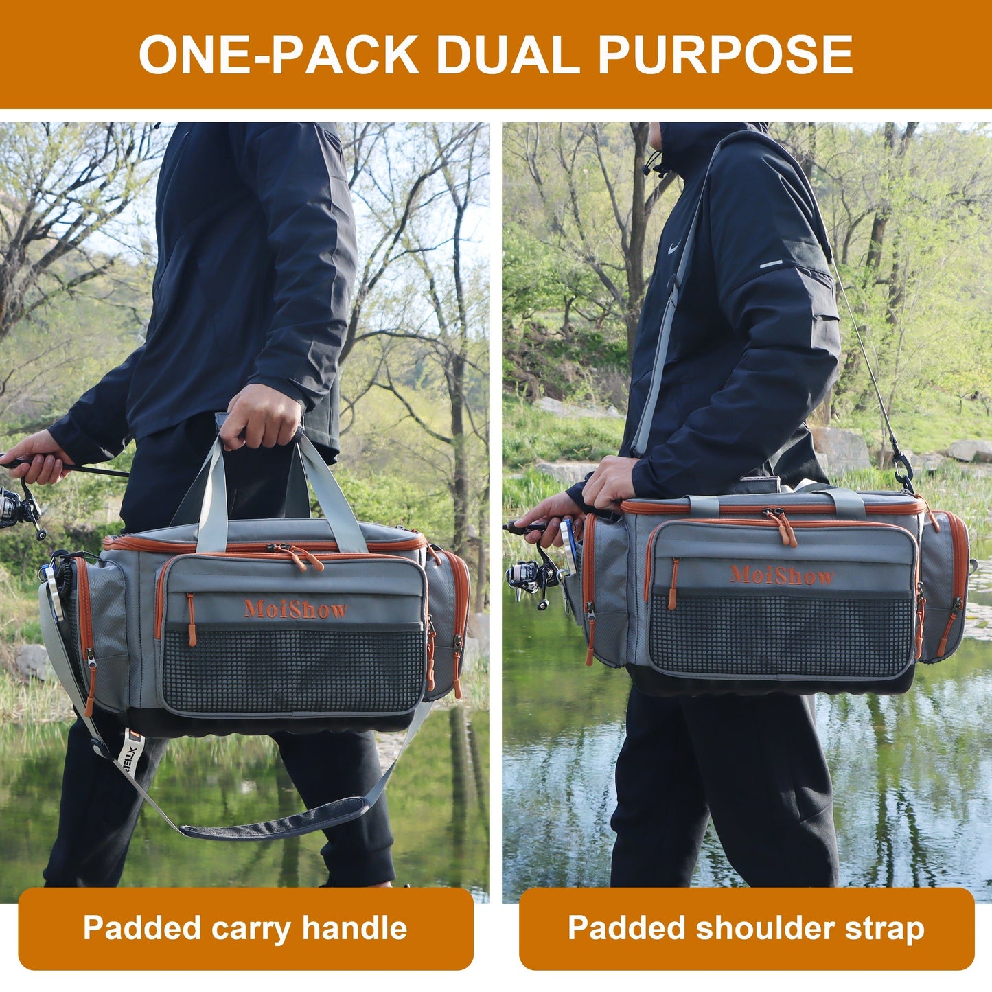 Fishing Tackle Box Bag with Compartments Outdoor > Fishing - Tophatter Daily Deals