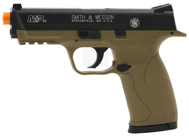 Metal Slide Licensed CO2 Smith & Wesson M&P40 Airsoft Dark Earth - TOPHATTER'S ARMORY DEALS Collectible Weapons - Tophatter Daily Deals
