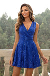 Sequin Surplice Neck Sleeveless Dress Cocktail Dresses - Tophatter Daily Deals