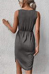 V-Neck Curved Hem Sleeveless Dress Casual Dresses - Tophatter Daily Deals