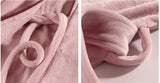 Burgundy island velvet fabric winter unisex flannel robe for men & women 0 - Tophatter Daily Deals