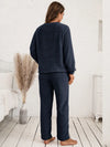 Teddy Long Sleeve Top and Pants Lounge Set Loungewear Sets - Tophatter Daily Deals