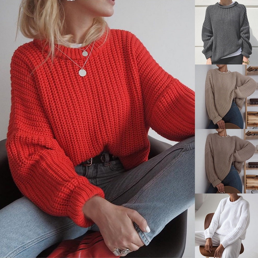 Oversized Women’s Sweater - Boxy Ribbed Knit, Weekend 3D Changing Face Moving Picture Frame - Tophatter Daily Deals