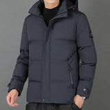 Warm Classic Mens Hooded Jacket - Padded, Cotton, City Wear 3D Changing Face Moving Picture Frame - Tophatter Daily Deals