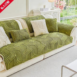 Autumn And Winter Thickening Non-slip Plush Sofa Cushion Fox Tail Green 90x180cm 0 - Tophatter Daily Deals