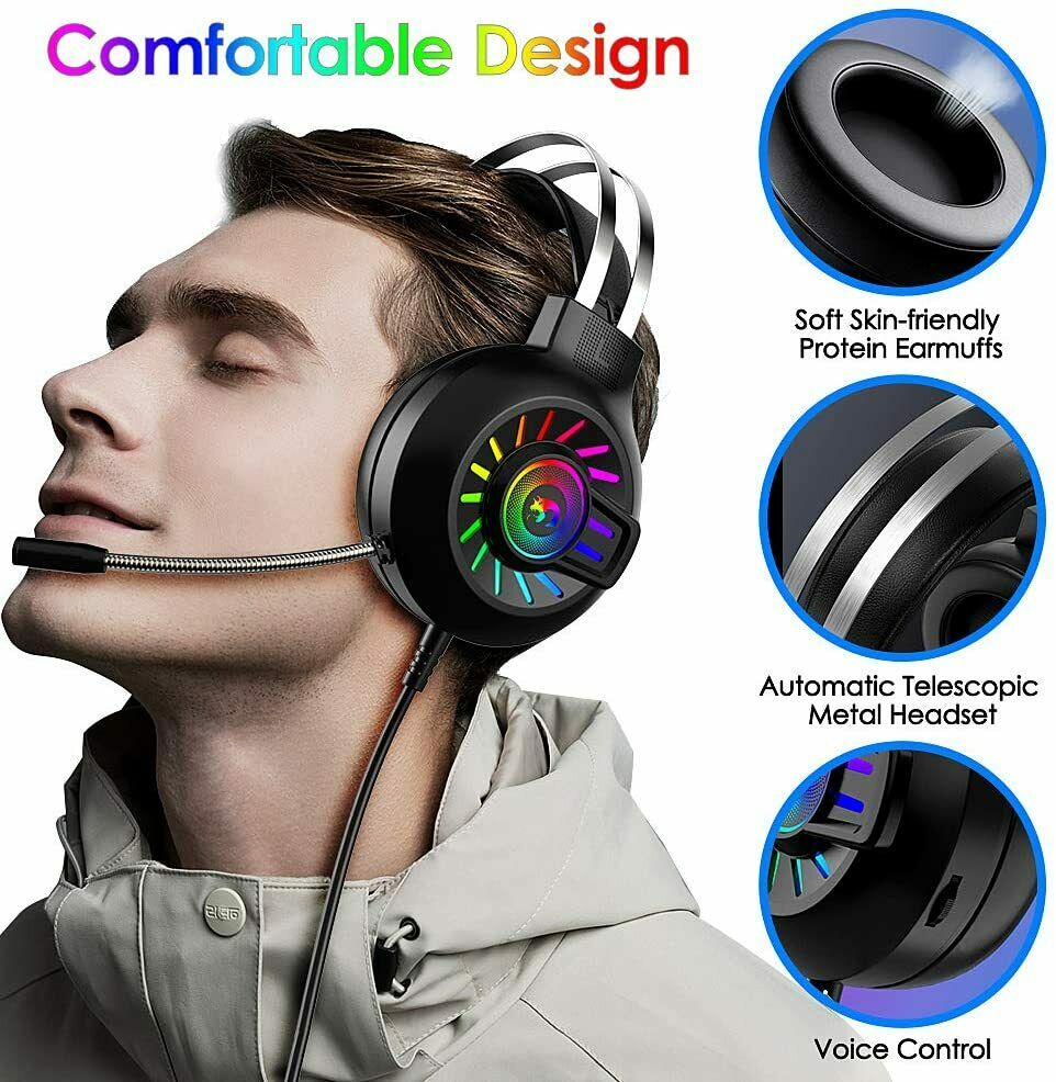 3.5mm Gaming Headset With Mic Headphone For PC Laptop Mac Nintendo PS4 Xbox One 5 - Tophatter Daily Deals