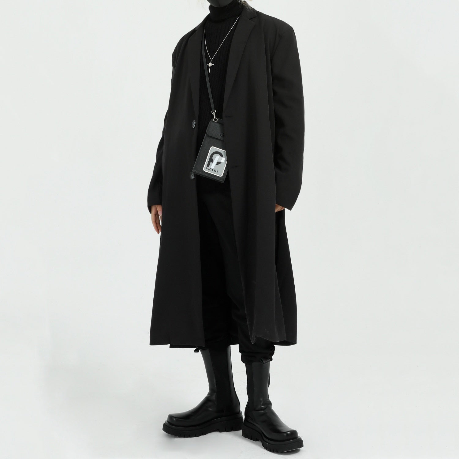 Lightweight Relaxed Men’s Overcoat - Long Polyester Spring 3D Changing Face Moving Picture Frame - Tophatter Daily Deals