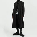 Lightweight Relaxed Men’s Overcoat - Long Polyester Spring 3D Changing Face Moving Picture Frame - Tophatter Daily Deals