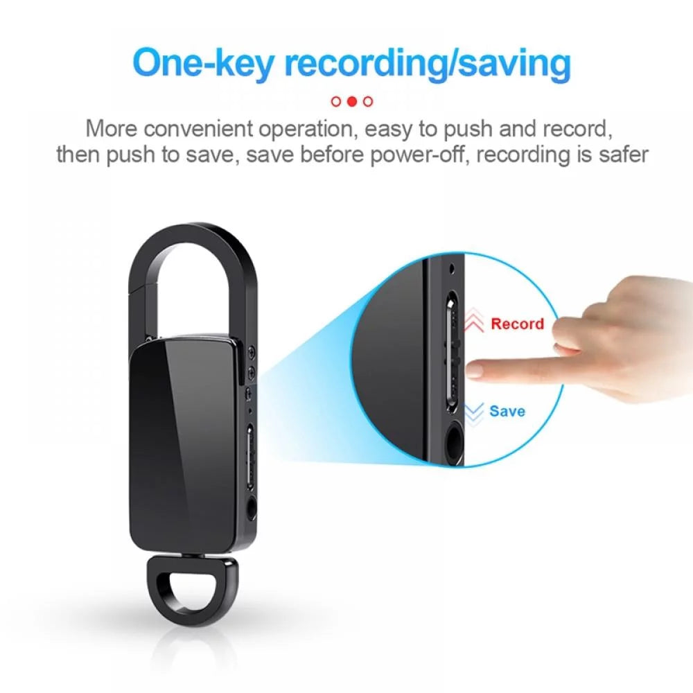 64GB Keychain Recorder, Built-in Voice Activation, 20HRS - Tophatter Daily Deals
