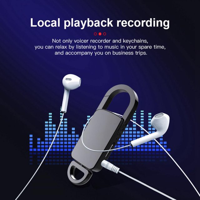64GB Keychain Recorder, Built-in Voice Activation, 20HRS - Tophatter Daily Deals
