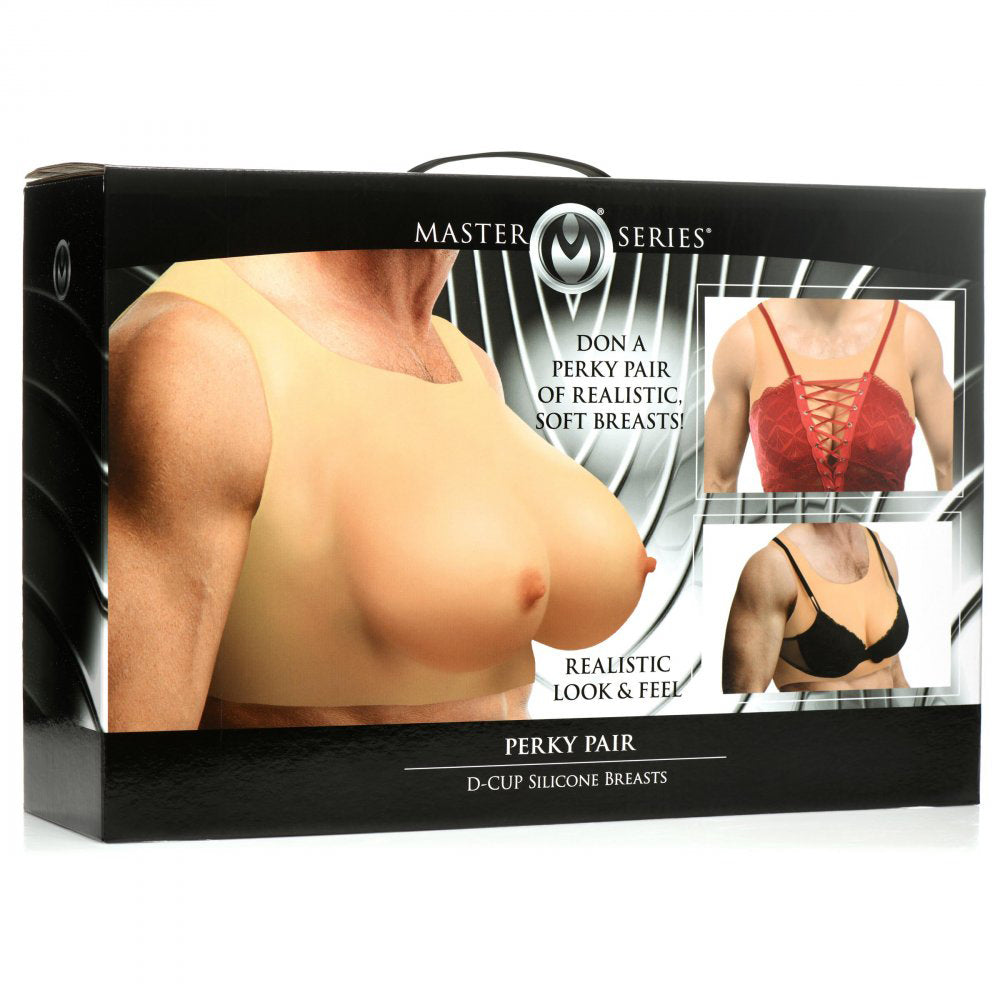 Perky Pair D Cup Silicone Breasts Natural Color > Gender > Bodyforms - Tophatter Daily Deals