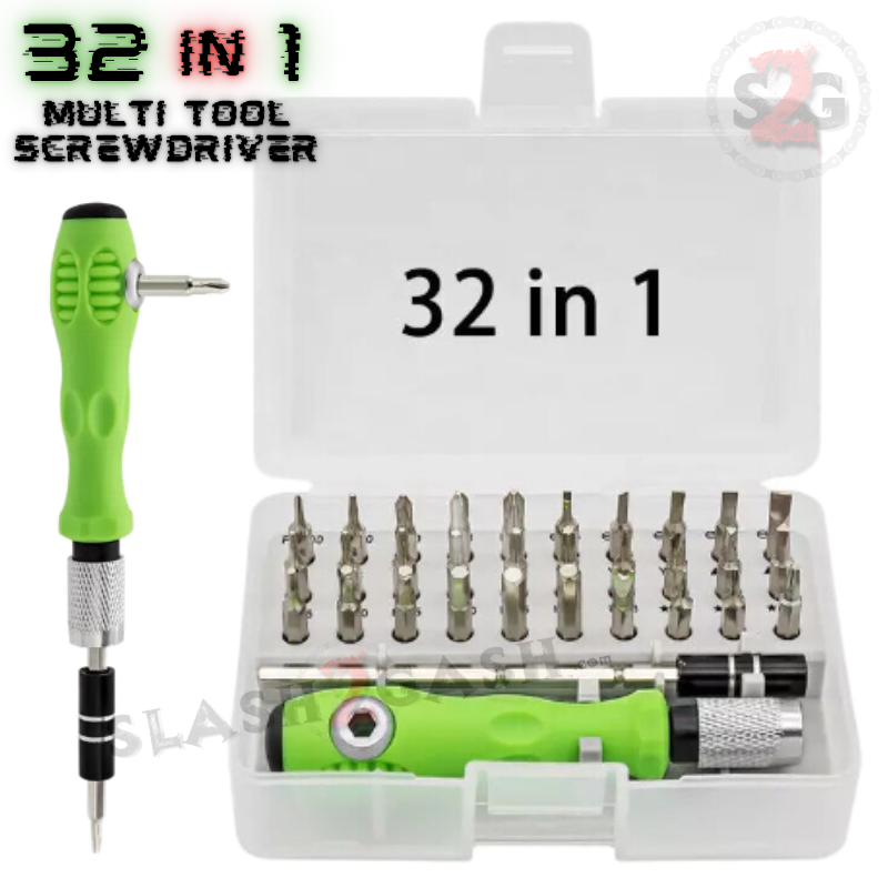32 in 1 Screwdriver Multi-Tool w/ Swivel Top - Knife Disassembly Tool Knife-Accessory - Tophatter Daily Deals