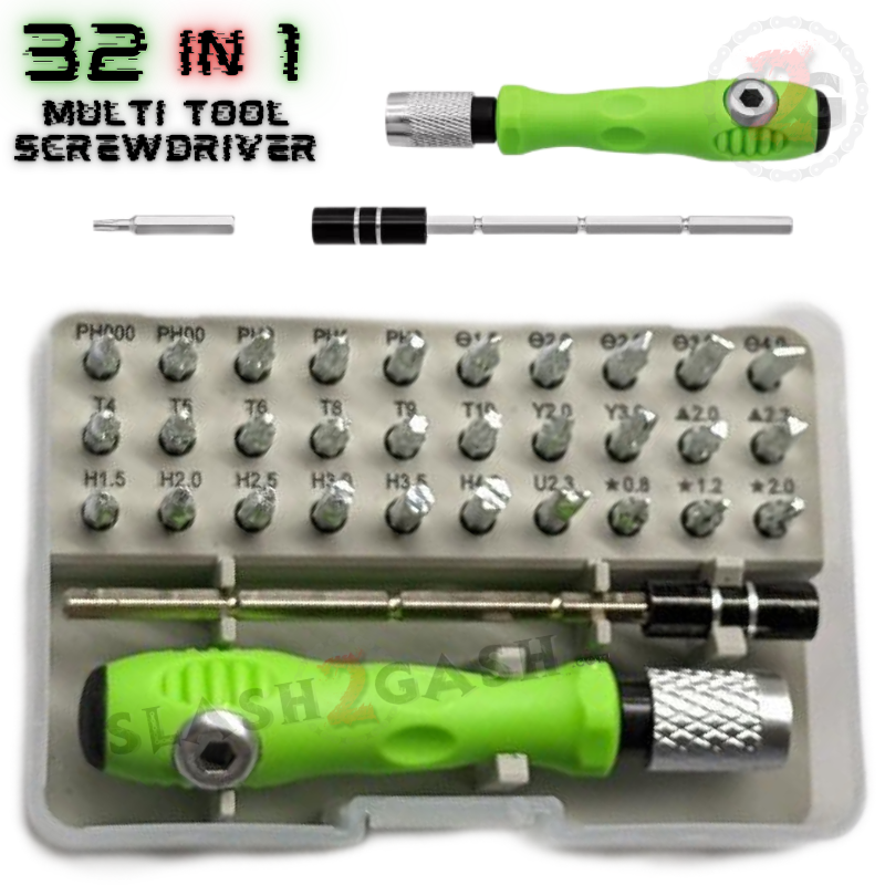 32 in 1 Screwdriver Multi-Tool w/ Swivel Top - Knife Disassembly Tool Knife-Accessory - Tophatter Daily Deals