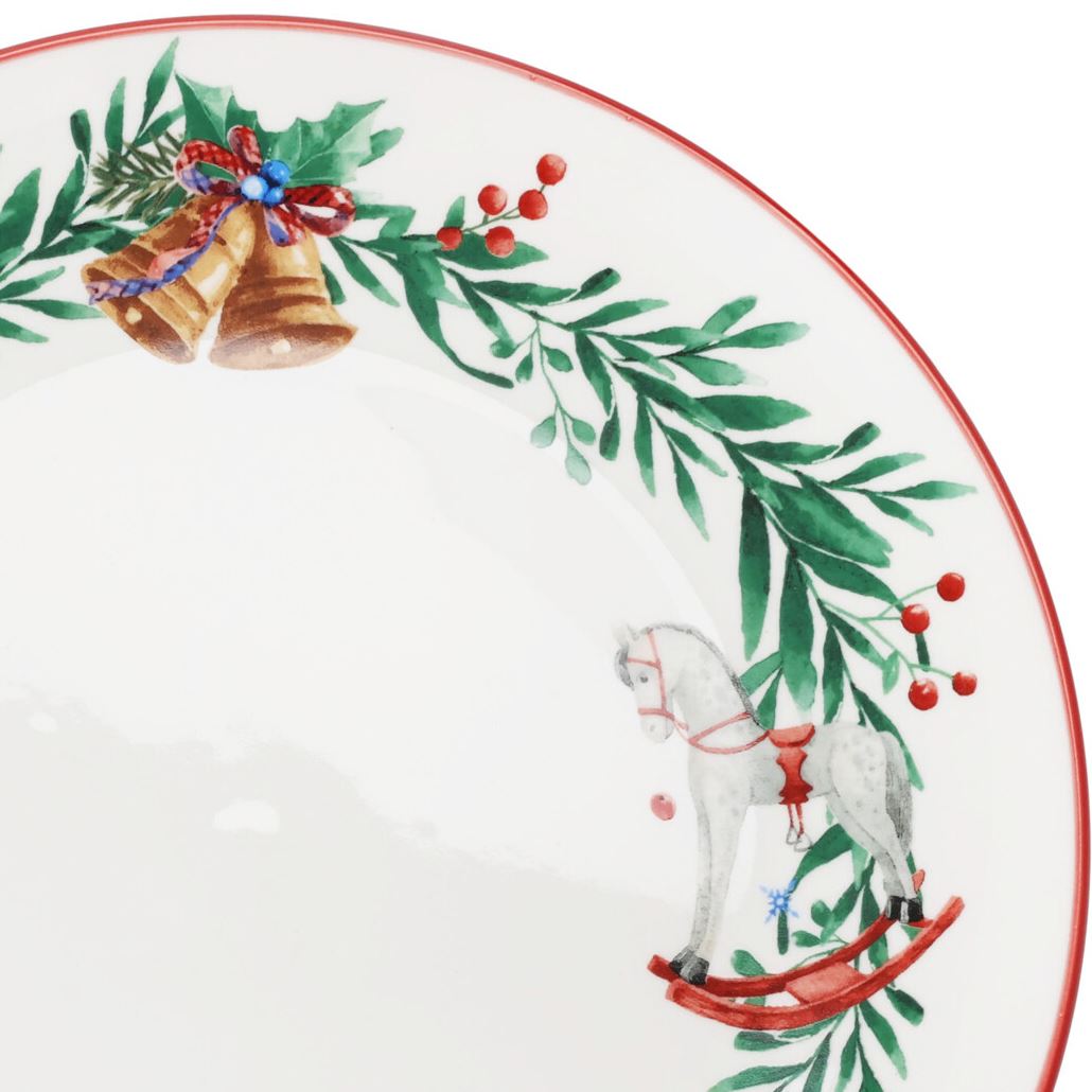 Christmas Nutcracker Plate | Traditional Festive Round Ceramic Plate - 27cm Plate - Tophatter Daily Deals