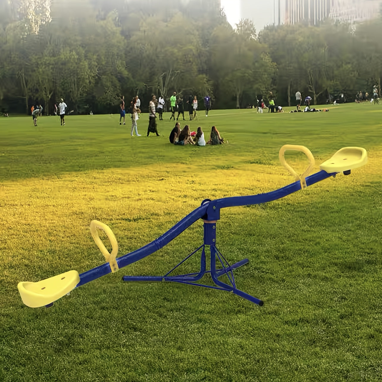 360-Degree Rotating Outdoor Wobble Board Seesaw Baby & Kids > Baby & Kid's Toys > Outdoor Play Equipment - Tophatter Daily Deals