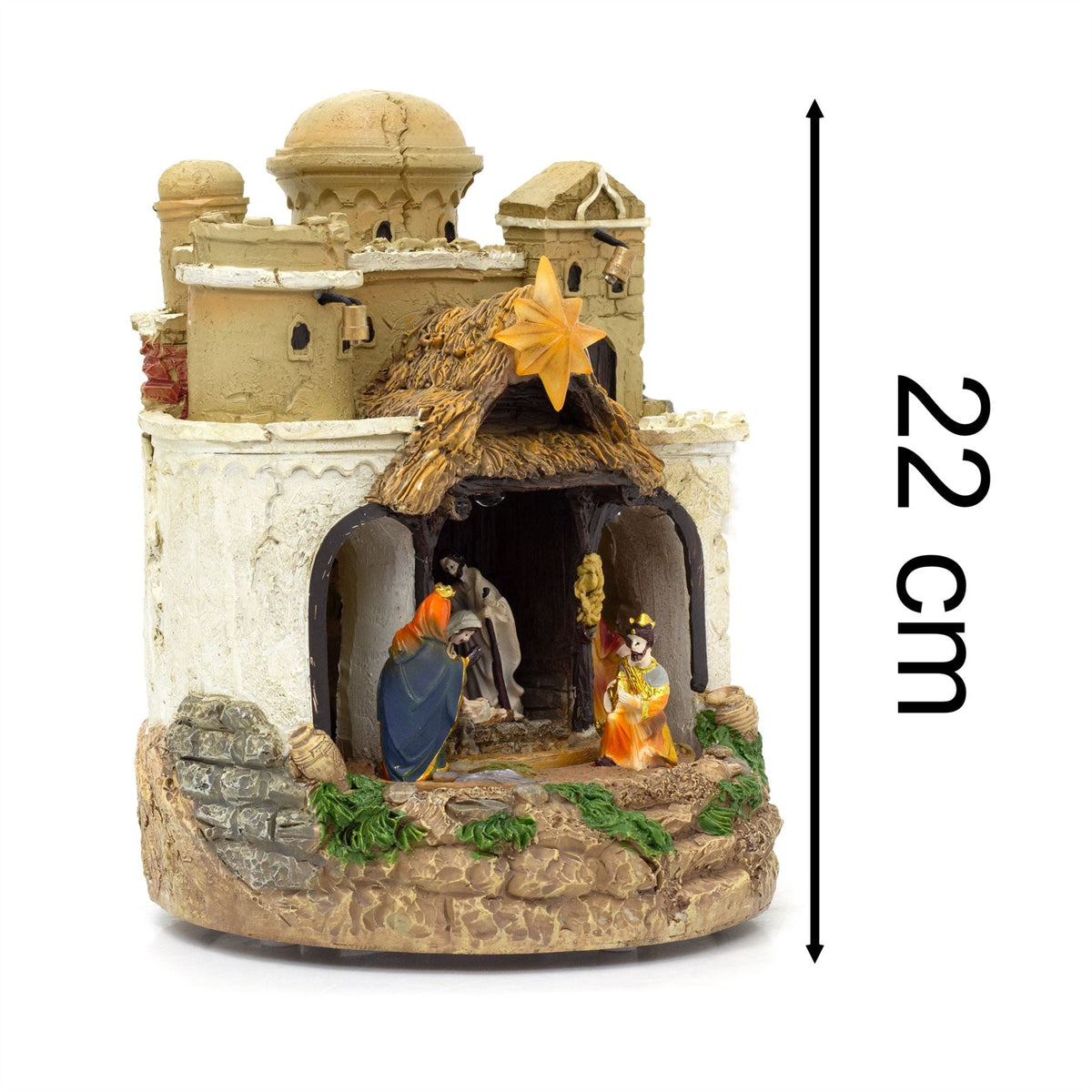 LED Musical Nativity Scene | Light-up Animated Festive Nativity Set Decoration Nativity Set - Tophatter Daily Deals
