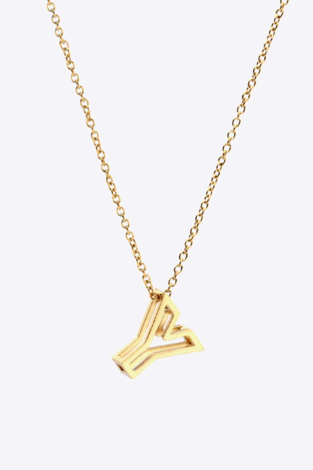 U to Z Letter Pendant Nekclace Y One Size Necklaces - Tophatter Daily Deals