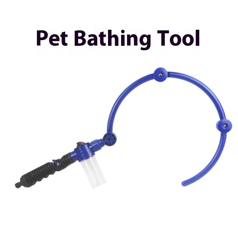 360 Degree Cleaning Foldable Portable Pet Shower Single Open Blue 0 - Tophatter Daily Deals