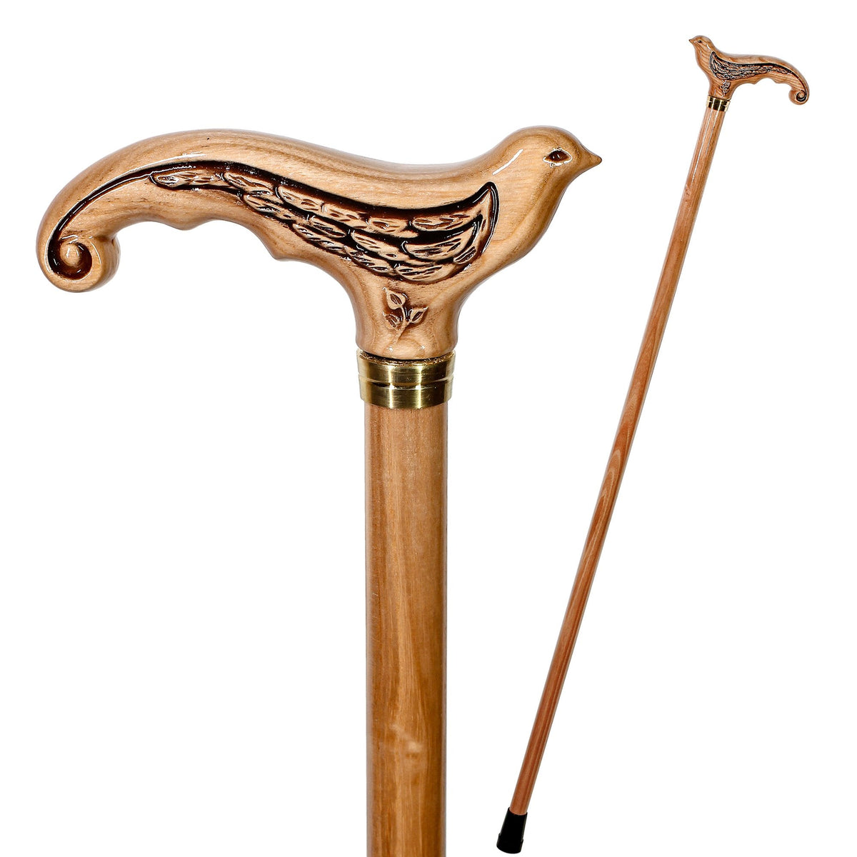 Swallow Under the Tree: Artisan Intricate Hand-Carved Cane Light Wood Hand Carved Artisan - Tophatter Daily Deals