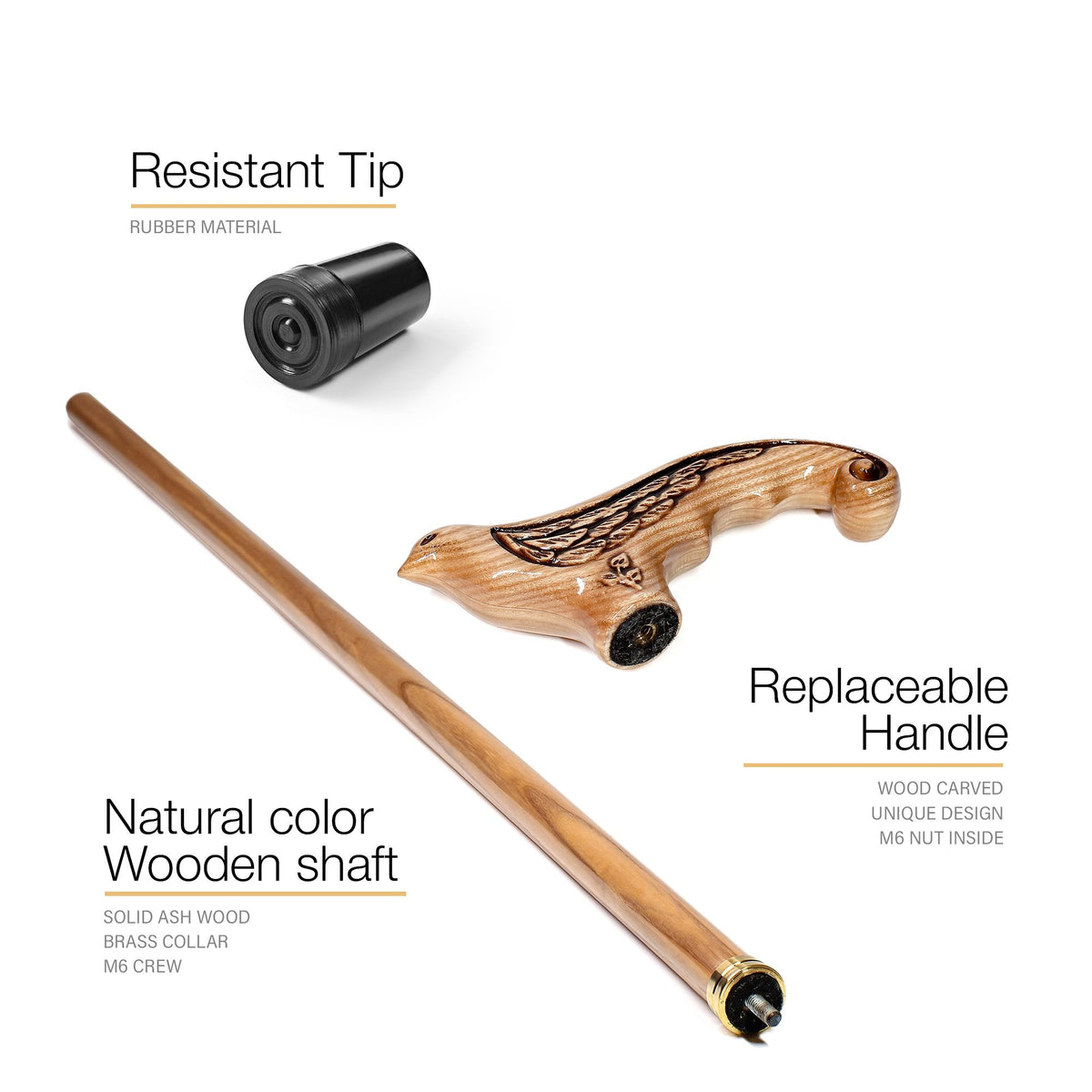 Swallow Under the Tree: Artisan Intricate Hand-Carved Cane Hand Carved Artisan - Tophatter Daily Deals