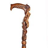 Forest fairy (dark) Artisan Intricate Detail Handcarved Cane Hand Carved Artisan - Tophatter Daily Deals