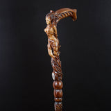 Forest fairy (dark) Artisan Intricate Detail Handcarved Cane Hand Carved Artisan - Tophatter Daily Deals