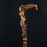 Forest fairy (dark) Artisan Intricate Detail Handcarved Cane Hand Carved Artisan - Tophatter Daily Deals