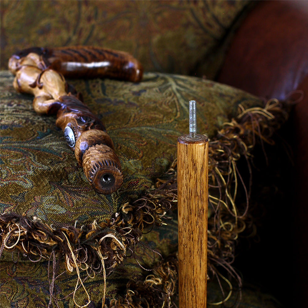 Forest fairy (dark) Artisan Intricate Detail Handcarved Cane Hand Carved Artisan - Tophatter Daily Deals
