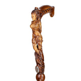 Forest fairy (dark) Artisan Intricate Detail Handcarved Cane Hand Carved Artisan - Tophatter Daily Deals