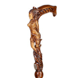 Forest fairy (dark) Artisan Intricate Detail Handcarved Cane Hand Carved Artisan - Tophatter Daily Deals