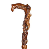Forest fairy (dark) Artisan Intricate Detail Handcarved Cane Hand Carved Artisan - Tophatter Daily Deals