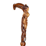 Forest fairy (dark) Artisan Intricate Detail Handcarved Cane Hand Carved Artisan - Tophatter Daily Deals