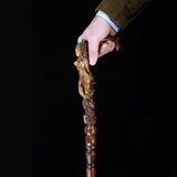 Forest fairy (dark) Artisan Intricate Detail Handcarved Cane Hand Carved Artisan - Tophatter Daily Deals