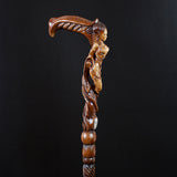 Forest fairy (dark) Artisan Intricate Detail Handcarved Cane Hand Carved Artisan - Tophatter Daily Deals