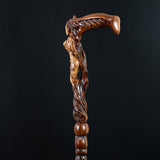 Forest fairy (dark) Artisan Intricate Detail Handcarved Cane Hand Carved Artisan - Tophatter Daily Deals