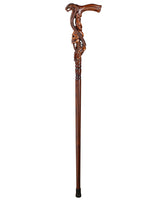 Cobra & Skull Encounter: Intricately Handcarved Artisan Cane Animal Handled Canes - Tophatter Daily Deals