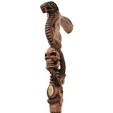 Cobra & Skull Encounter: Intricately Handcarved Artisan Cane Animal Handled Canes - Tophatter Daily Deals