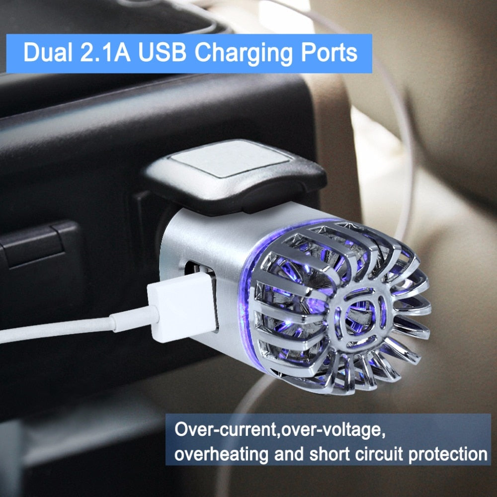 2 in 1 Car Charger Air Purifier 0 - Tophatter Daily Deals