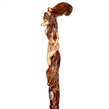Foxy Girl: Artisan Intricate Detail Hand-Carved Cane Hand Carved Artisan - Tophatter Daily Deals