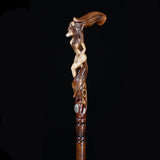 Foxy Girl: Artisan Intricate Detail Hand-Carved Cane Hand Carved Artisan - Tophatter Daily Deals