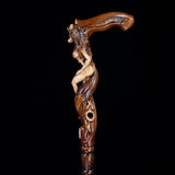 Foxy Girl: Artisan Intricate Detail Hand-Carved Cane Hand Carved Artisan - Tophatter Daily Deals