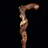 Foxy Girl: Artisan Intricate Detail Hand-Carved Cane Hand Carved Artisan - Tophatter Daily Deals
