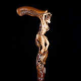 Foxy Girl: Artisan Intricate Detail Hand-Carved Cane Hand Carved Artisan - Tophatter Daily Deals